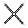 Черный крестообразный фиксатор Diamond Studded Hogtie