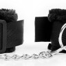 Черные наручники на регулируемых пряжках 