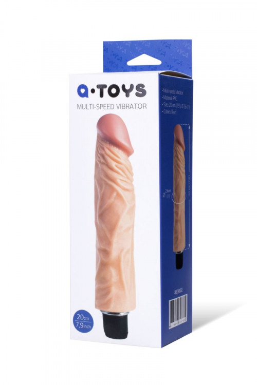 Телесный вибратор-реалистик - 22 см.