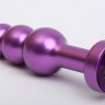 Фиолетовая фигурная анальная ёлочка с фиолетовым кристаллом - 11,2 см.