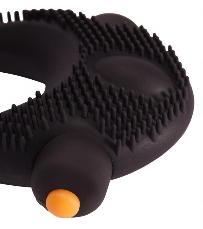 Чёрное эрекционное кольцо с вибрацией Vibrating Cock Ring