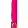 Розовый вибратор с подогревом для двойной стимуляции JOS NEGA - 22 см.