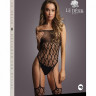 Ажурный тедди с чулками Strapless Crotchless Teddy With Stockings