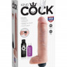 Фаллоимитатор King Cock 10  Squirting Cock с эффектом эякуляции - 25,4 см.