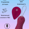 Бордовые вагинальные виброшарики с пультом ДУ Dea - 8,3 см.