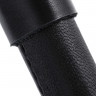 Черная плеть с гладкой рукоятью - 50 см.