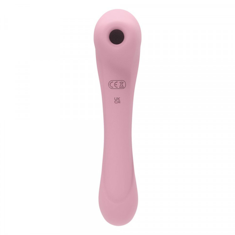 Нежно-розовый двусторонний стимулятор Daisy Massager - 20,2 см.