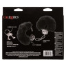 Металлические наручники с черным мехом Ultra Fluffy Furry Cuffs