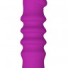 Фиолетовый анальный стимулятор RIBBED PLUG - 13,5 см.