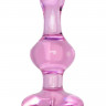 Розовая фигурная анальная втулка - 9,8 см.