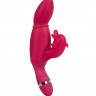 Вибратор со стимулятором клитора SASHAY VIBRATOR DOLPHIN - 17,5 см.