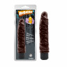 Коричневый вибратор Rude Vibrating Him - 22 см. Коричневый вибратор Rude Vibrating Him - 22 см.