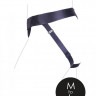 Черные трусики-джоки для страпона с вибропулей - размер M-L