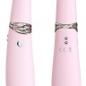 Нежно-розовый вибромассажер MIISS CC с мембранным стимулятором - 18,5 см.