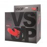 Страпон с вибрацией и клиторальным стимулятором VSOP - 17,5 см.