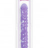 Фиолетовый двусторонний фаллоимитатор Double Dong Ripple - 30 см.