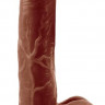 Коричневый фаллоимитатор Devil Inside Penis - 22,5 см.