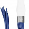 Белый анальный стимулятор-плеть Whipster с синими хвостами