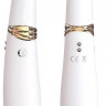 Белый вибромассажер MIISS CC с мембранным стимулятором - 18,5 см.