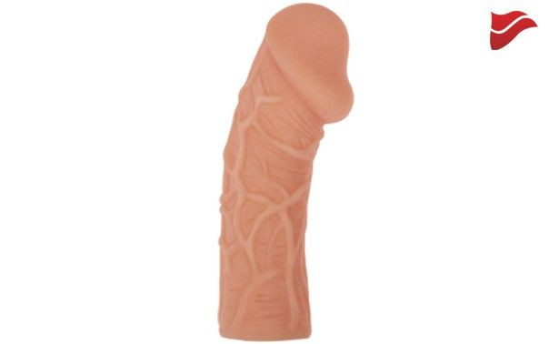 Телесная насадка с венками Extreme Sleeve 001 M-size - 14,7 см.