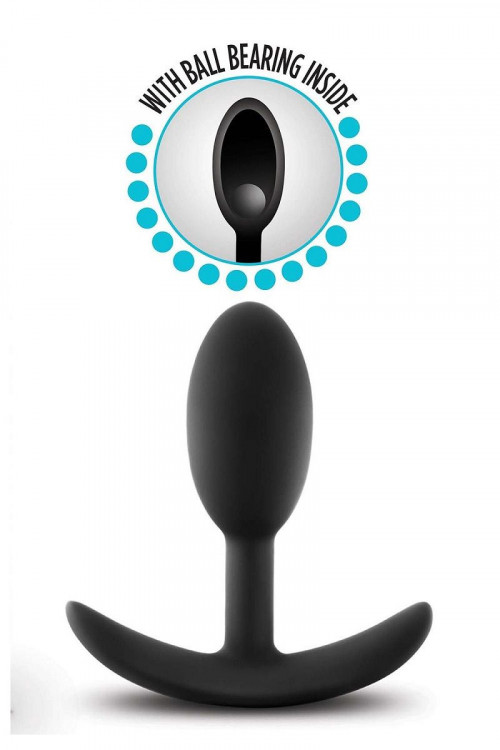 Черный анальный стимулятор Vibra Slim Plug Small - 8,8 см.