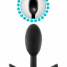 Черный анальный стимулятор Vibra Slim Plug Small - 8,8 см.