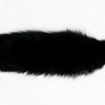 Анальная пробка черного цвета с черным лисьим хвостом