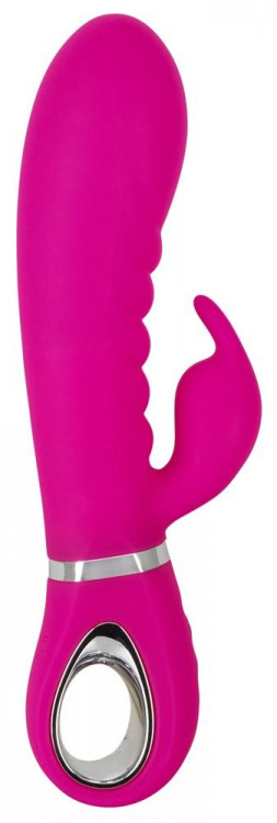 Лиловый вибратор-кролик Super Soft Silicone Rabbit Vibrator - 20,2 см.
