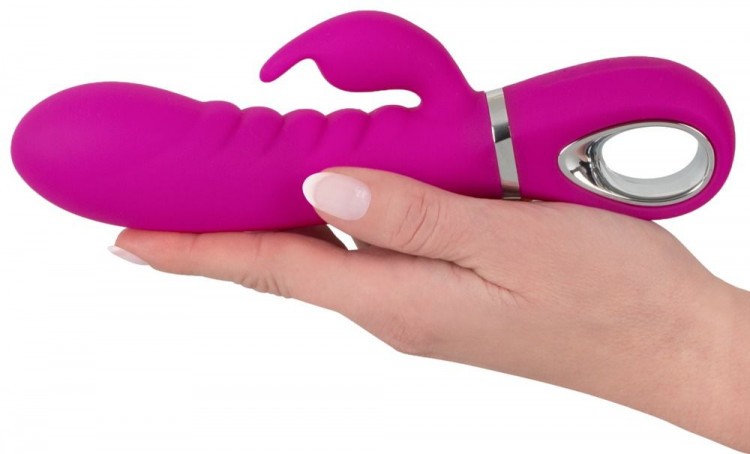Лиловый вибратор-кролик Super Soft Silicone Rabbit Vibrator - 20,2 см.