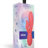 Коралловый вибратор-кролик из силикона Isida - 21 см.
