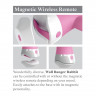 Розовый вибратор-кролик со съемной присоской Wall Banger Rabbit - 19,9 см.