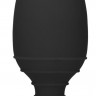 Черная анальная пробка Glow с вибрацией и подогревом - 12 см.