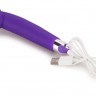 Фиолетовый вибратор Rechargeable IJOY Silicone Dildo - 16,5 см.