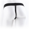 Коричневый фаллопротез с вибрацией 9  Vibrating Hollow Strap-On with Balls - 24 см.