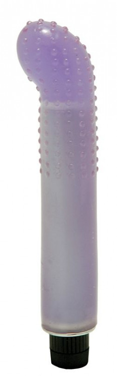 Водонепроницаемый фиолетовый массажер G-точки SLIM JELLY G-SPOT VIBRATOR - 15,2 см.