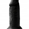 Черный фаллоимитатор-гигант на присоске 10  Chubby - 25 см.