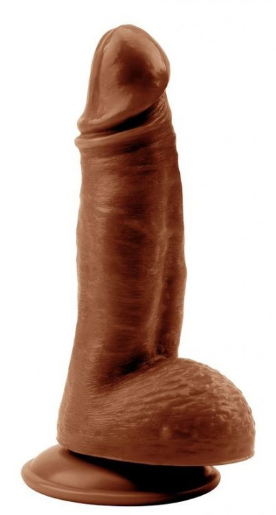 Коричневый фаллоимитатор Mighty Ravage Penis - 20 см.