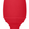 Красная анальная пробка Glow с вибрацией и подогревом - 12 см.