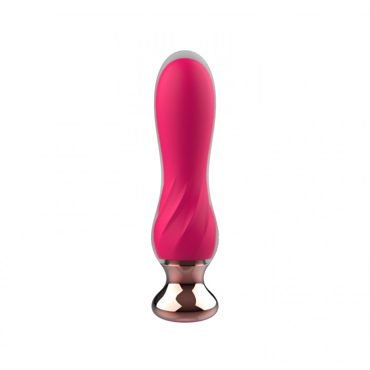 Розовый мини-вибратор Mini Vibrator с пультом ДУ - 12,5 см.