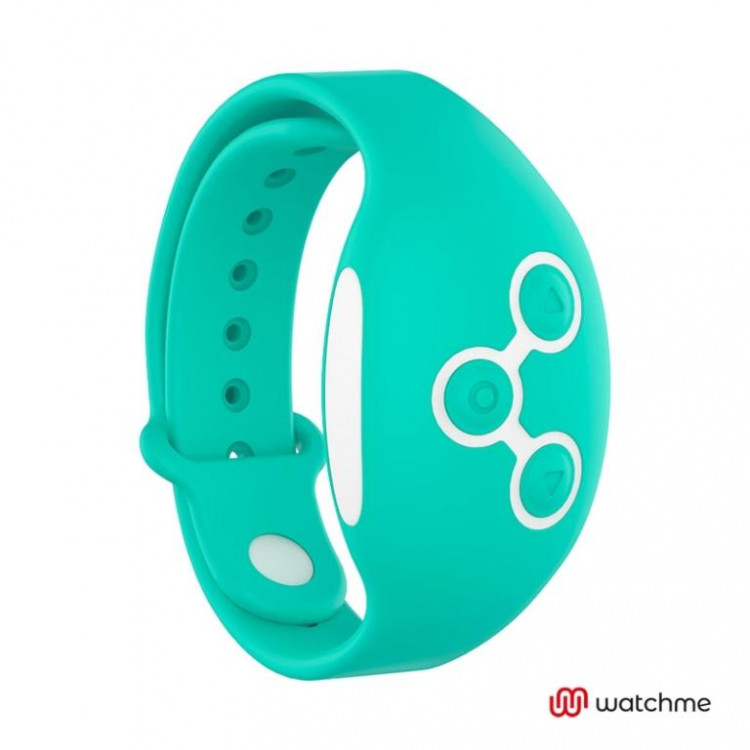 Розовый вибратор для пар с зеленым пультом-часами Weatwatch Dual Pleasure Vibe