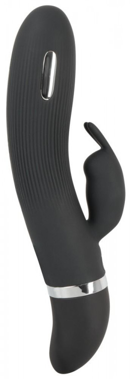 Черный вибратор-кролик с электростимуляцией E-Stim Rabbit Vibrator - 19,3 см.