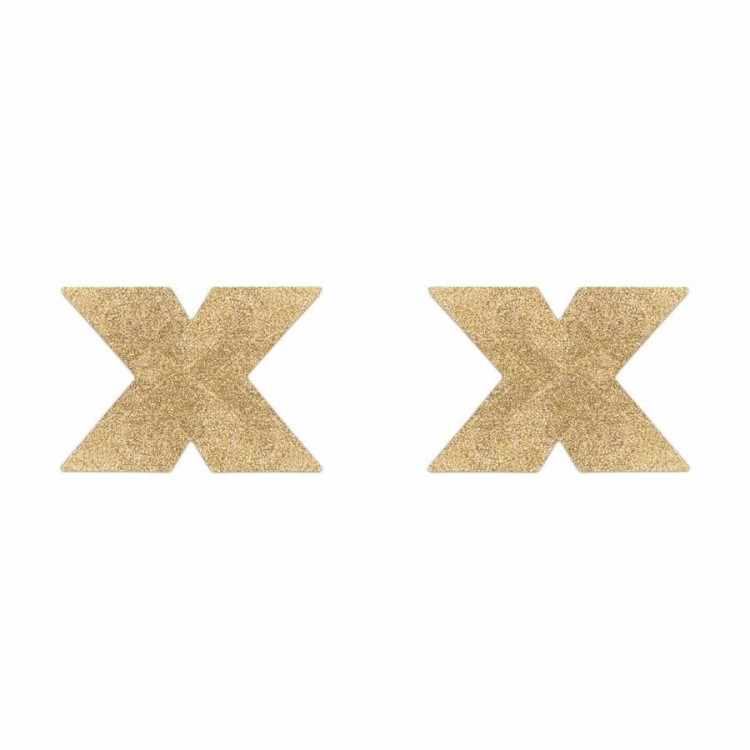 Золотистые крестообразные пэстисы FLASH CROSS PASTIES