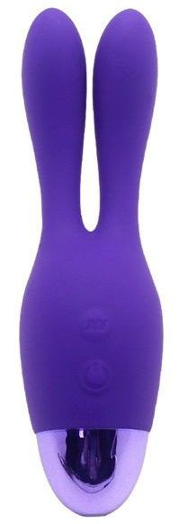 Фиолетовый вибратор INDULGENCE Rechargeable Dream Bunny - 15 см.