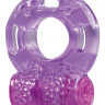 Фиолетовое эрекционное кольцо с виброэлементом