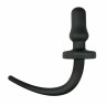 Черная анальная втулка Dog Tail Plug с хвостом Черная анальная втулка Dog Tail Plug с хвостом