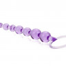 Фиолетовая анальная цепочка First Time Love Beads - 21 см.
