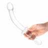 Изогнутый стеклянный фаллоимитатор 12’’ Girthy Ribbed G-Spot Glass Dildo With Handle Grip Double Ended - 30 см. Изогнутый стеклянный фаллоимитатор 12’’ Girthy Ribbed G-Spot Glass Dildo With Handle Grip Double Ended - 30 см.