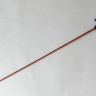 Плетеный длинный красный лаковый стек с наконечником-кисточкой - 85 см.