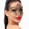 Роскошная золотистая женская карнавальная маска