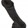 Чёрный фаллоимитатор на присоске 13  Cock with Balls - 35,6 см.